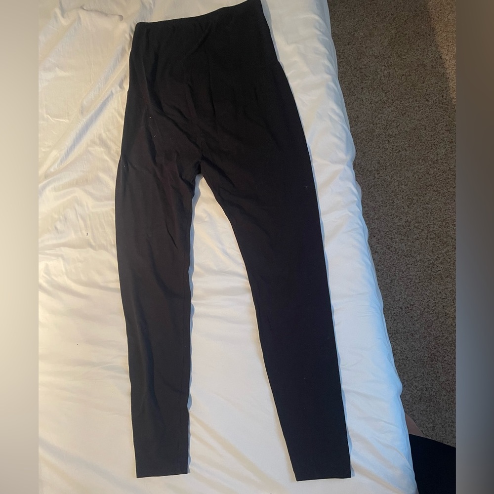 Black maternity leggings